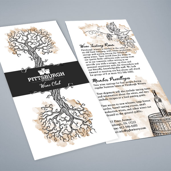 Rack Card - Pittsburgh Winery