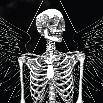 Skeleton Poster Design with Original Wings